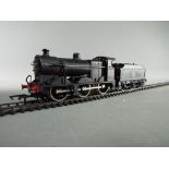 Airfix - an OO gauge 4F Fowler 0-6-0 locomotive and tender, BR black livery, op no 44454, # 54123-9,