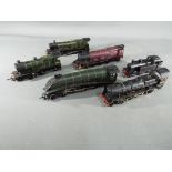 Six unboxed OO gauge steam locomotives comprising Triang R52, Mainline Scots Guardsman 6115,