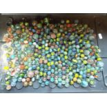 A collection of vintage marbles