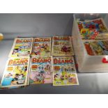 A large quantity of Beano and Dandy comics.