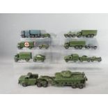 Dinky - A quantity of unboxed, playworn diecast military vehicles by Dinky.