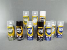 Games Workshop - Ten Citadel model paint spray cans including Lead Belcher, Corax White,