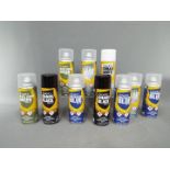Games Workshop - Ten Citadel model paint spray cans including Lead Belcher, Corax White,