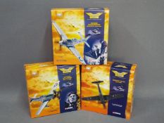 Corgi Aviation Archive - Three boxed Corgi Aviation 1:72 scale model aircraft from the Flying Aces