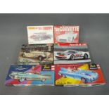 Revell, Matchbox, Jo-Han, AMT - Six boxed model kits in various scales.
