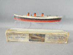 Chad Valley - A boxed Chad Valley "Take to Pieces" model of the RMS Queen Mary Liner.
