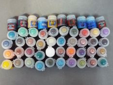 Citadel - An assortment of 50 base and layer 12ml Citadel paints.