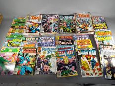 A collection of predominantly Marvel comics with some DC examples from the 1970's and later to