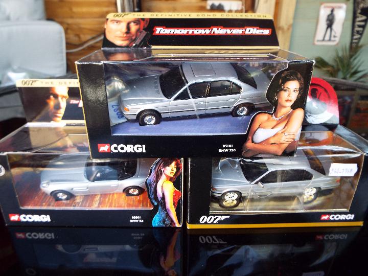 Corgi James Bond - three diecast model cars, BMW 750i # 05101,