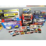 Various diecast model motor vehicles in a mixture of scales, predominantly boxed,