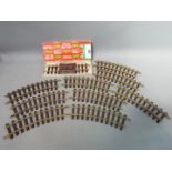 Lehmann - Ten pieces of LGB G gauge brass rail track comprising nine # 1100 curved sections and one