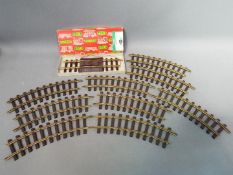 Lehmann - Ten pieces of LGB G gauge brass rail track comprising nine # 1100 curved sections and one