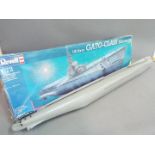 Revell - A part built and boxed Revell 1:72 scale US Navy Gato Class Submarine.