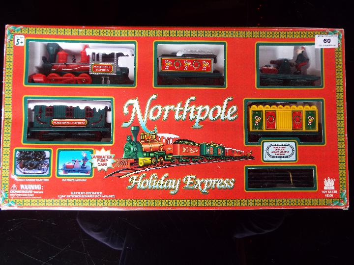 Model railways - a Northpole Holiday Express boxed set comprising locomotive,