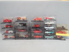 A collection of diecast models contained in display boxes to include classic American cars by New