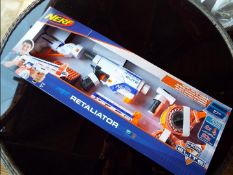 Nerf Retaliator, boxed set by Hasbro, appears mint and unused,