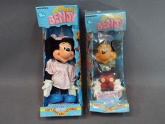 Bendy Toys BendiKins- Two boxed vintage Bendikins Walt Disney themed Bendy Toys.