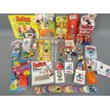 Popeye - Various Popeye related toys and collectables to include collector cards, pens,