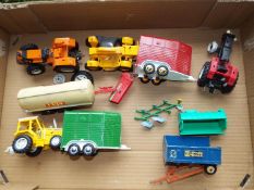 Britains - a small collection of unboxed large scale model farm vehicles
