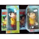 Walt Disney - two Mickey Mouse fully posable figures,