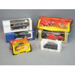 Corgi, Schabak, Bburago - A group of six boxed diecast model vehicles in various scales.