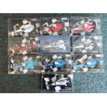 Minichamps - A collection of 10 F1 diecast model racing cars in 1:43 scale by Minichamps.