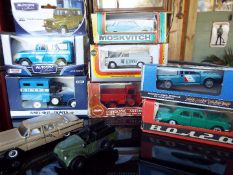 Nine Russian model motor vehicles, seven boxed and two unboxed, all models mint,