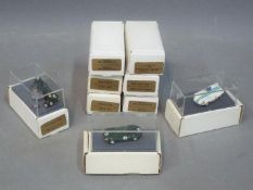 Piccolino - A collection of 9 white metal model Jaguar cars and kits by Picocolino Lot includes