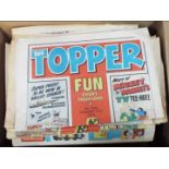 A collection of comics and similar from the 1970's comprising The Beano, Topper, Cracker, Bullet,