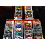 Matchbox on a Mission, Mattel six sealed packs each containing five model motor vehicles,