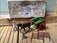 Britains - a Farm Tumbrel, model # 4F in original box,