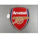 A cast iron Arsenal wall plaque,
