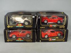 Bburago - Four 1:18 scale diecast model cars by Bburago.