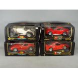 Bburago - Four 1:18 scale diecast model cars by Bburago.