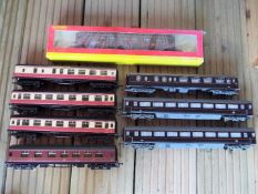 Model railways - eight Hornby OO gauge passenger carriages,