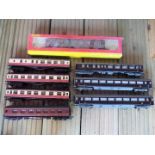 Model railways - eight Hornby OO gauge passenger carriages,