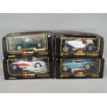 Bburago - Four boxed 1:18 scale diecast model cars by Bburago.