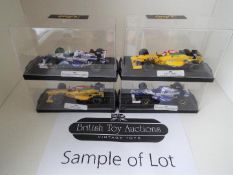 Onyx - 23 diecast model racing cars with driver figures in rigid transparent cases,