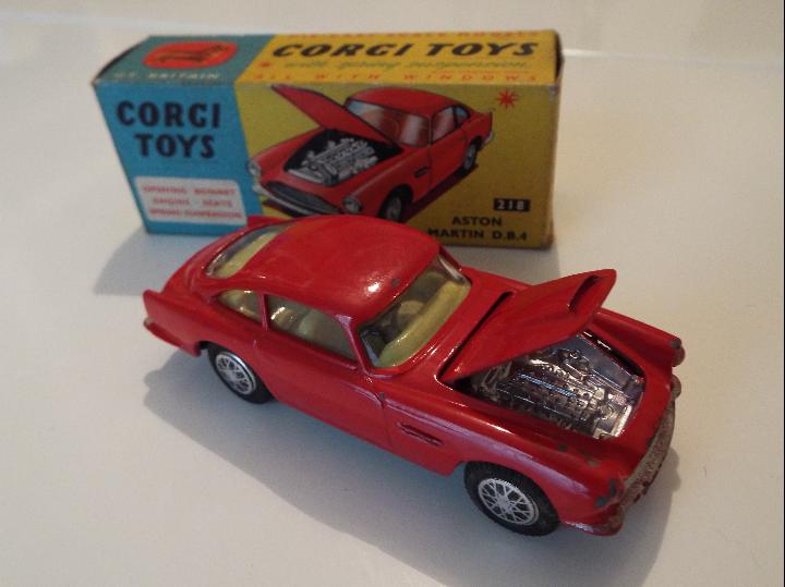 Corgi - a diecast model Aston Martin DB4 # 218 ex- in ex original picture box