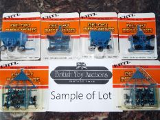 ERTL - approximately 24 diecast 1:64 scale model farm implements, tillage plows (ploughs),