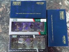 Oryon Collection History Club - four boxes of hand painted metal soldiers,