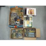 A collection of over 20 scenic accessories and building suitable for model railway / military