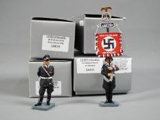 King & Country - Four boxed figures from the King and Country WWII German Leibstandarte SS Series.