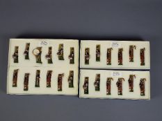 Ducal - Three boxed sets of Ducal Traditional Military Figures depicting The Royal Scots Pipes &