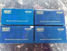 Oryon Collection History Club - four boxes of hand painted metal soldiers,