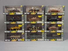 Armour Collection - A battalion of 12 boxed diecast model fighting vehicles by Armour Collection in