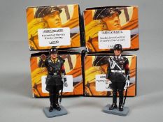 King & Country - Four boxed figures from the King and Country WWII German Leibstandarte Berlin 38