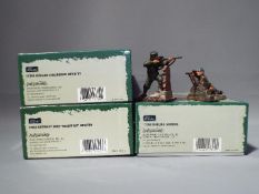 Britains - Three boxed sets of soldiers from the Britains 'World War II Squads' range.