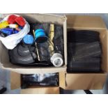 Scalextric - A large collection of unboxed vintage Scalextric cars, track and accessories.