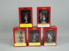 Britains - Five boxed soldiers from the Britains 'Museum Collection' series.